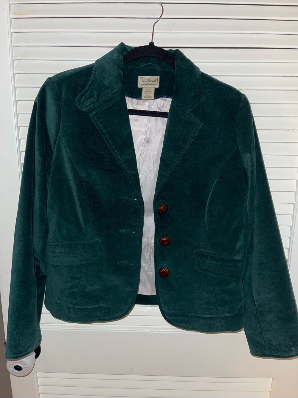 L.L. Bean Women's Forest Green Corduroy Blazer